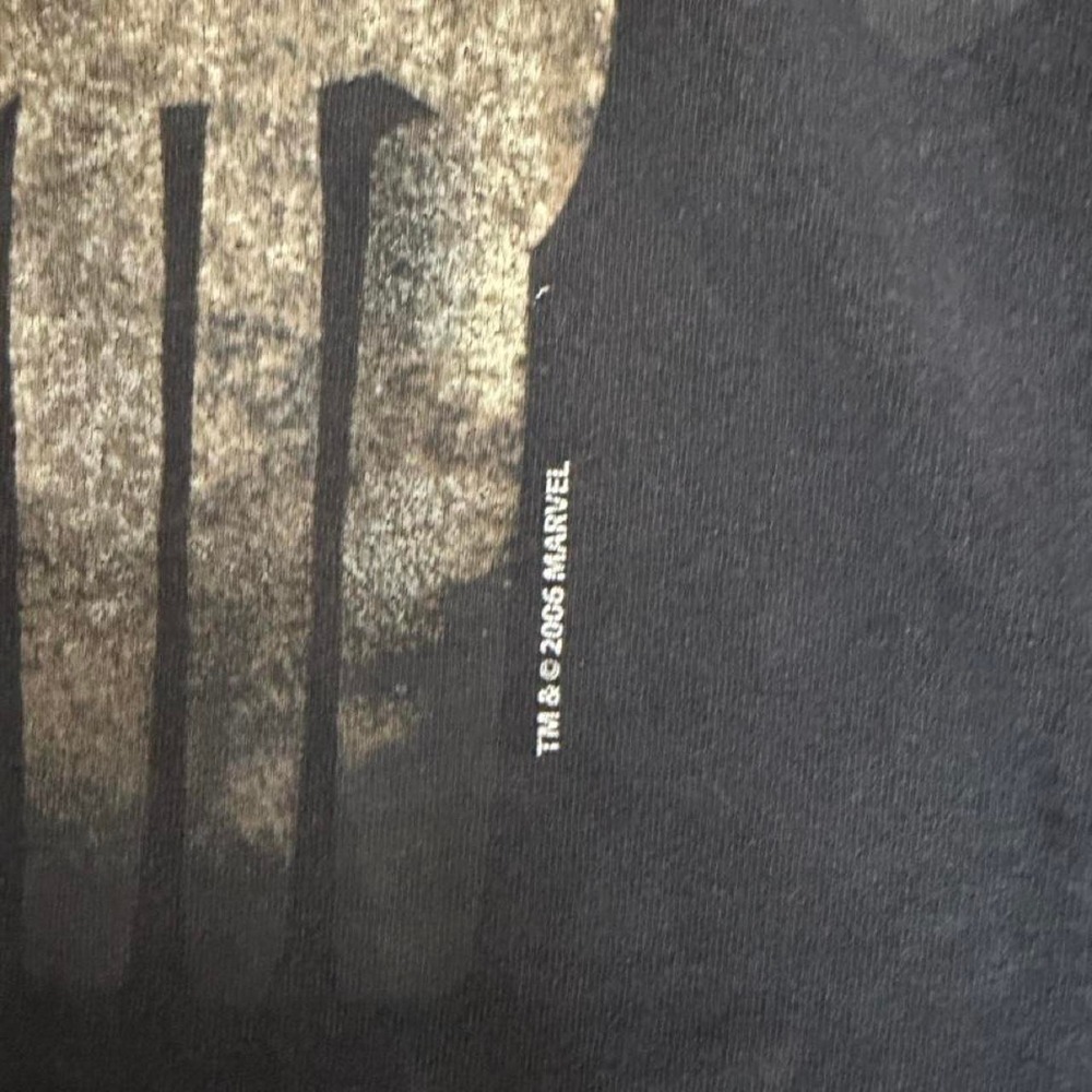Vintage 2006 Marvel Punisher Skull Graphic T-Shirt Black Mens Small - Picture 4 of 4